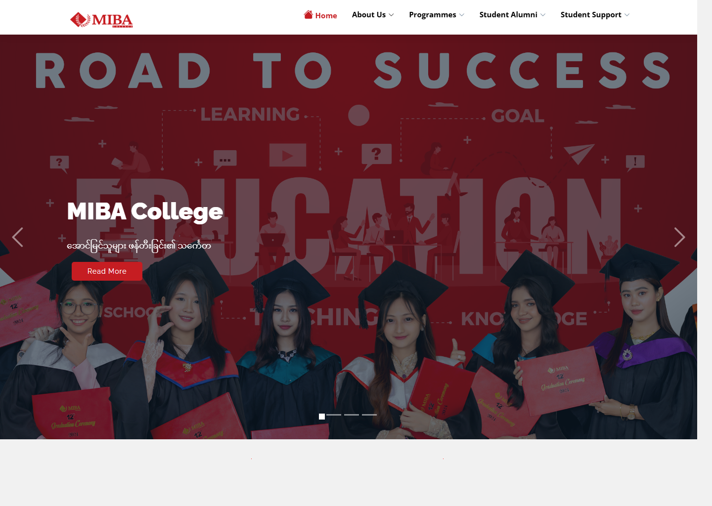 MIBA College homepage